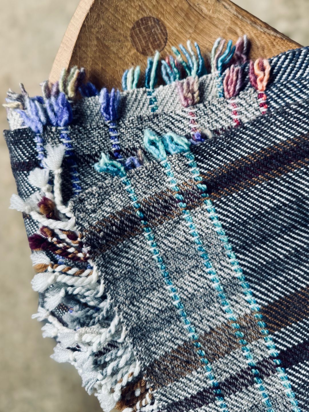 Handwoven Checked Shawl