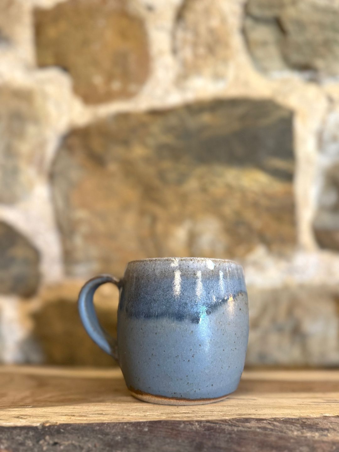 Blue Grey Stoneware Mug