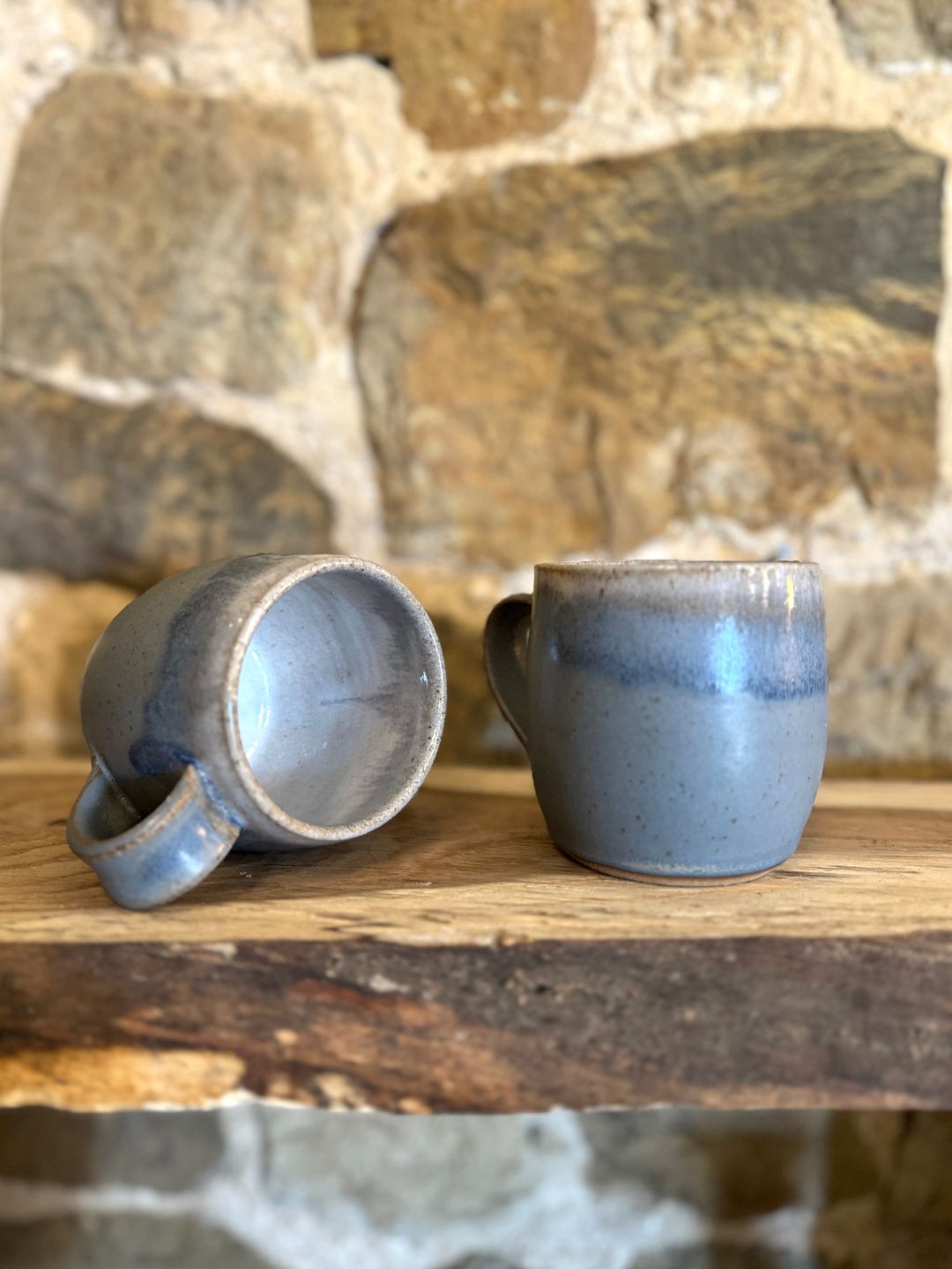 Blue Grey Stoneware Mug