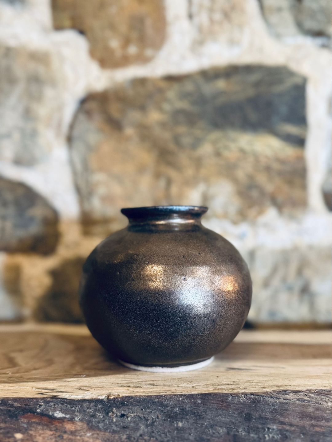Bronze Gold Stoneware Vases