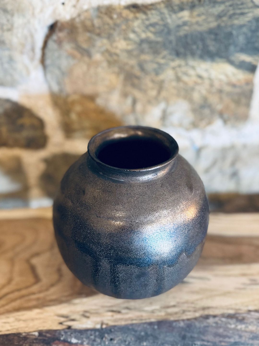 Bronze Gold Stoneware Vases