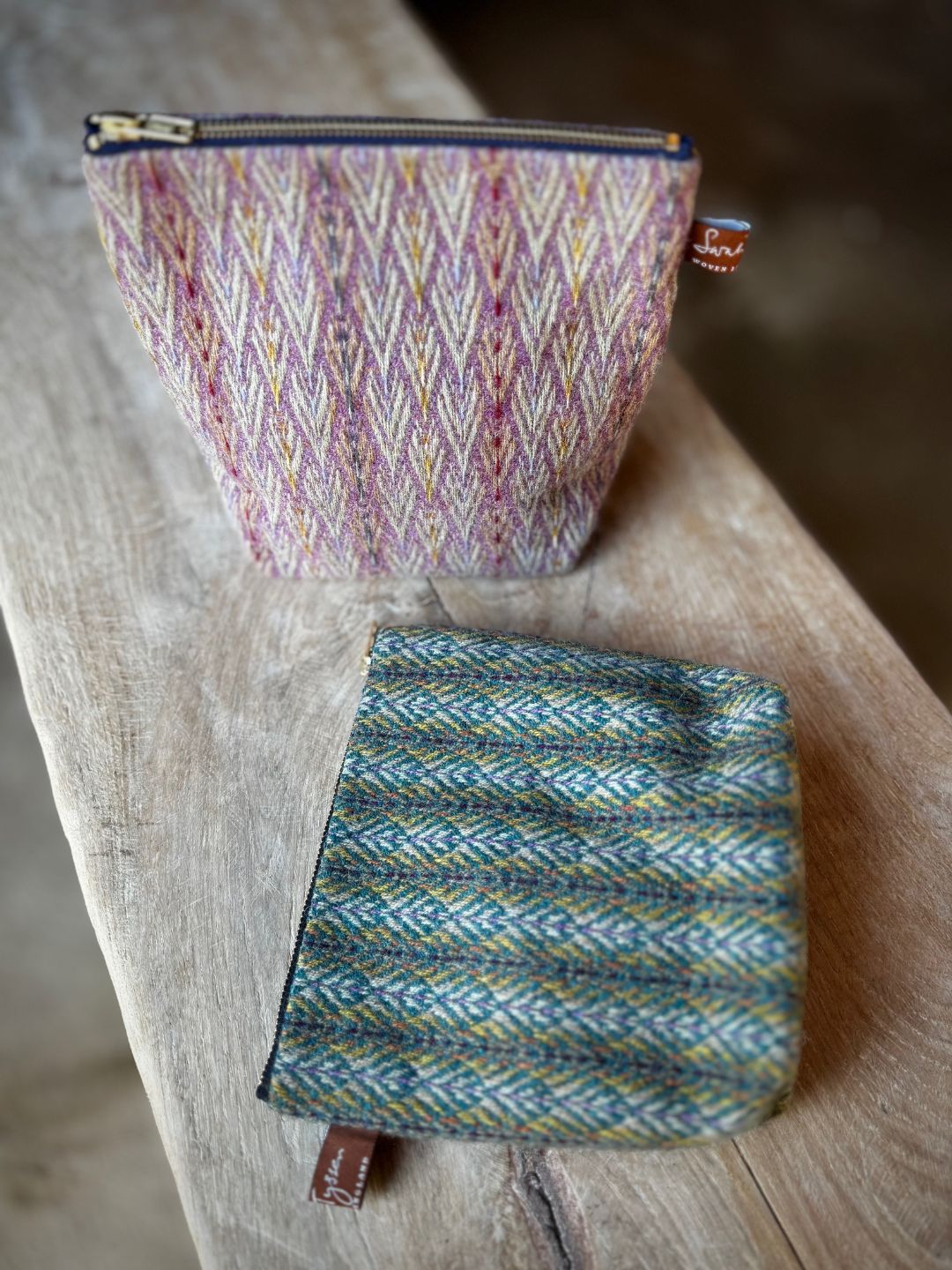 Handwoven Pink Wool Purse