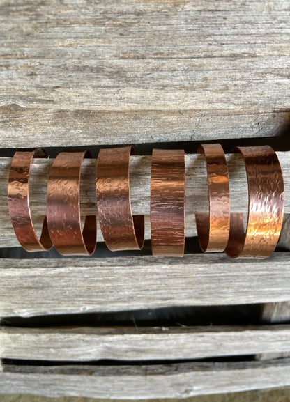 Copper Textured Cuff Bracelets