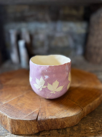 Leafy Planter Pot - Lavender Pink