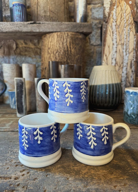 Blue and White Coffee Mugs