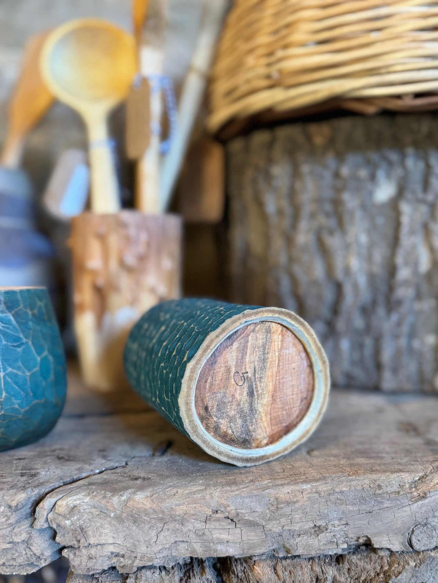 Aqua blue shrink pot