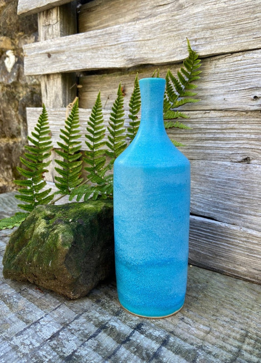 Turquoise Bottle Vase