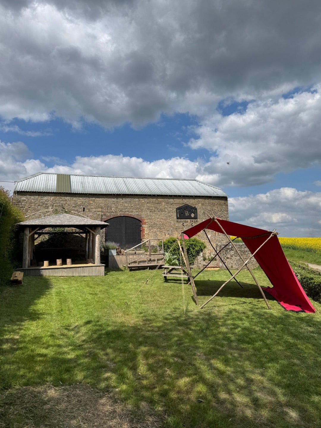 Makers Barn situated in fields
