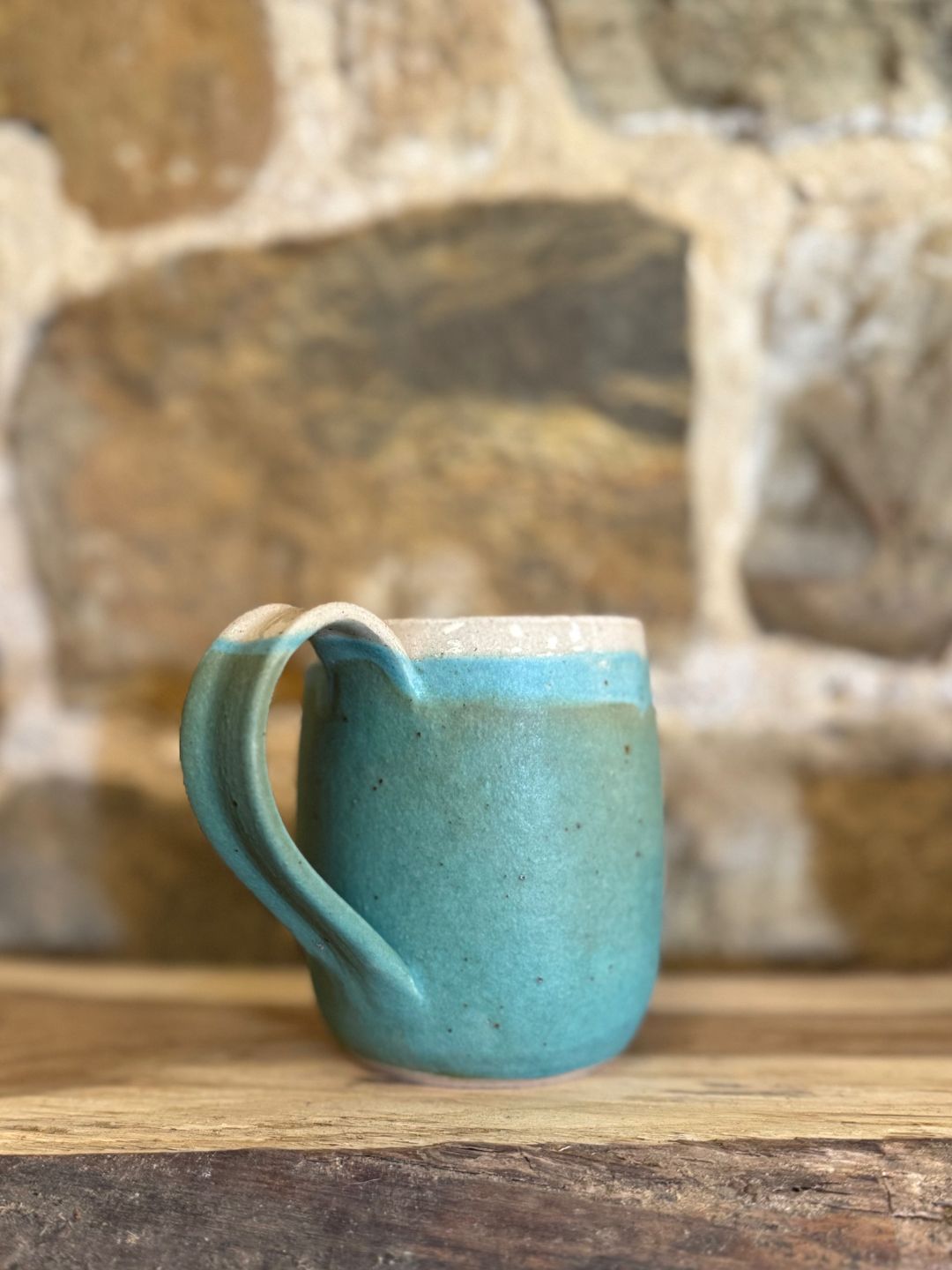 Aqua Mug with Large Handle