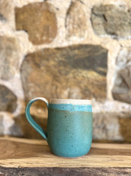 Aqua Mug with Large Handle
