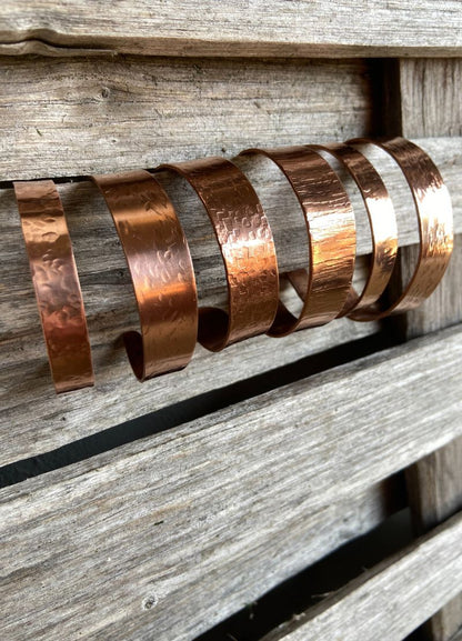 Copper Textured Cuff Bracelets