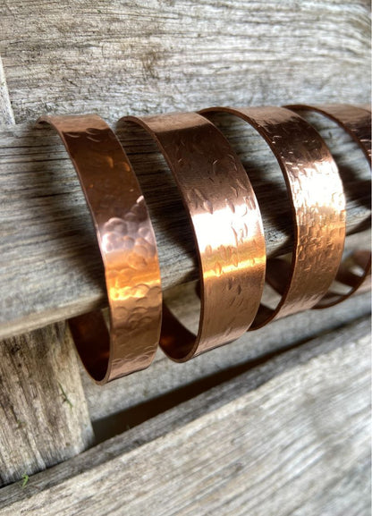 Copper Textured Cuff Bracelets