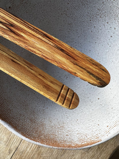 Spalted Beech and Black Palmira Tongs