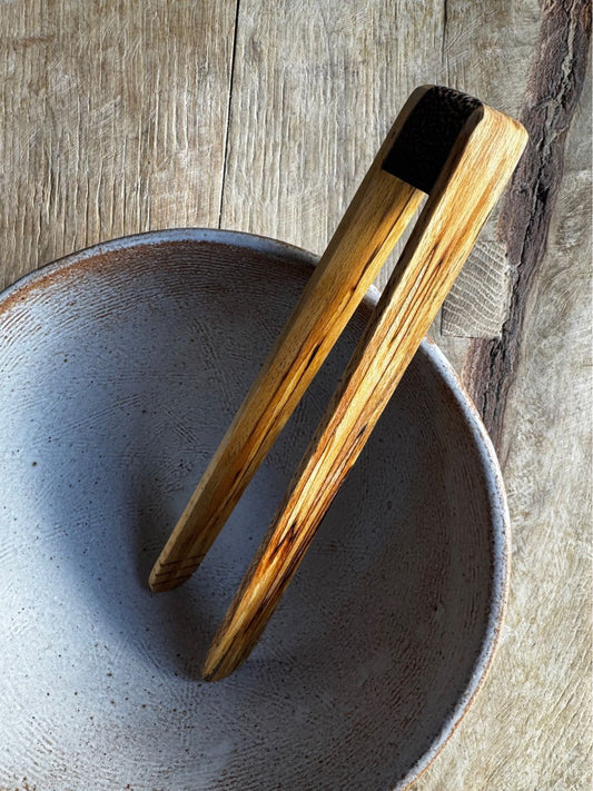 Spalted Beech and Black Palmira Tongs