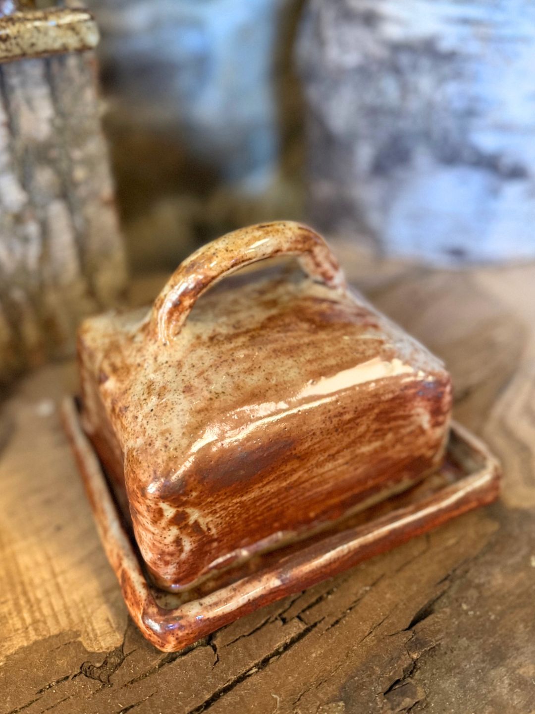 Woodfired Ceramic Butter Dish