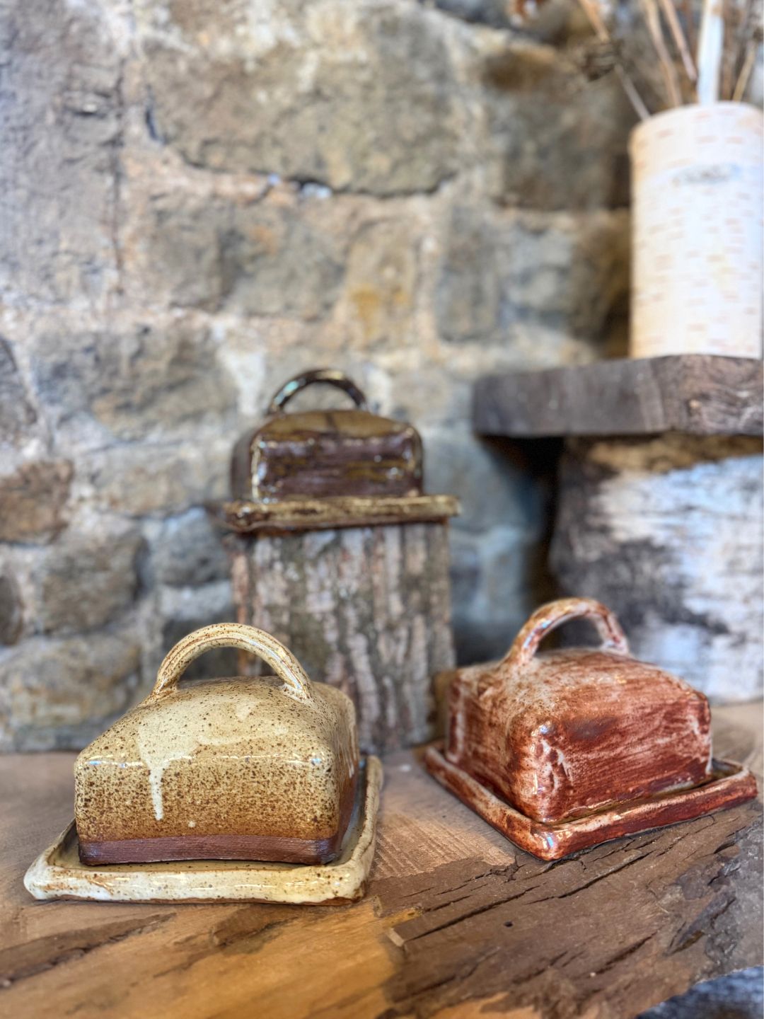 Woodfired Ceramic Butter Dish