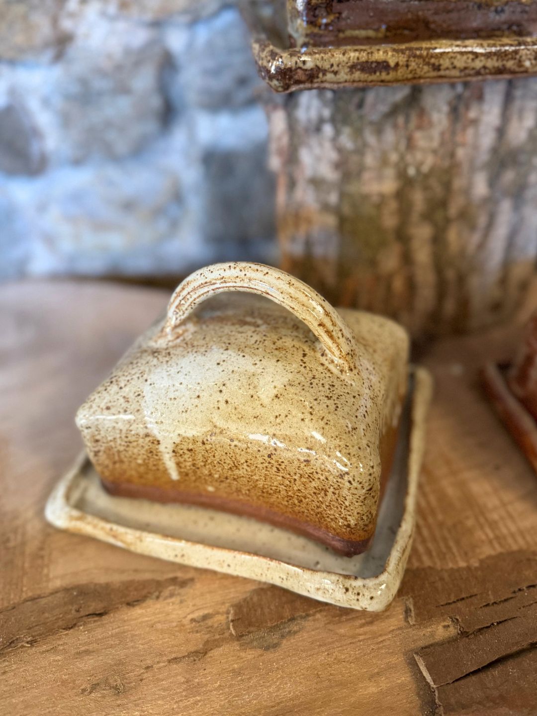 Woodfired Ceramic Butter Dish