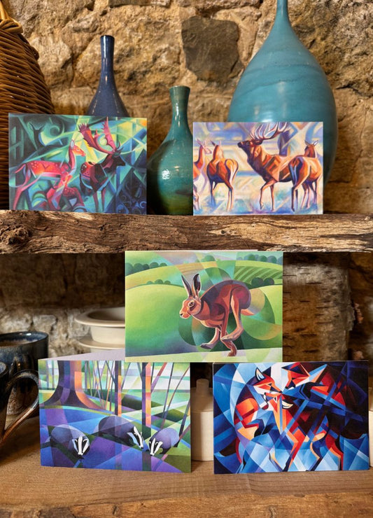 Woodland Animals Greeting Cards Set of 5