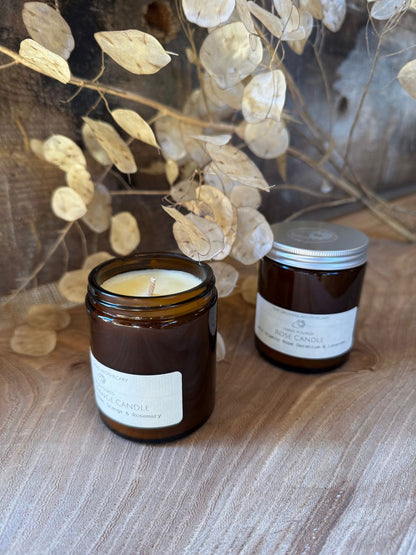 Rose Candle with Organic Rose Geranium and Lavender