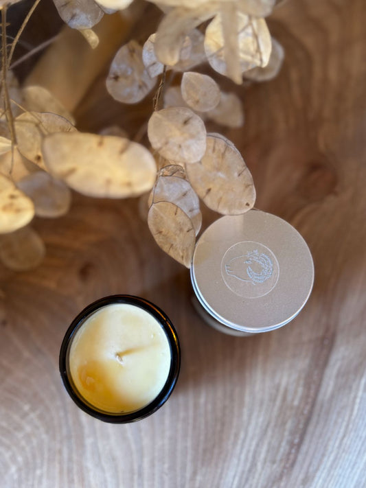 Rose Candle with Organic Rose Geranium and Lavender