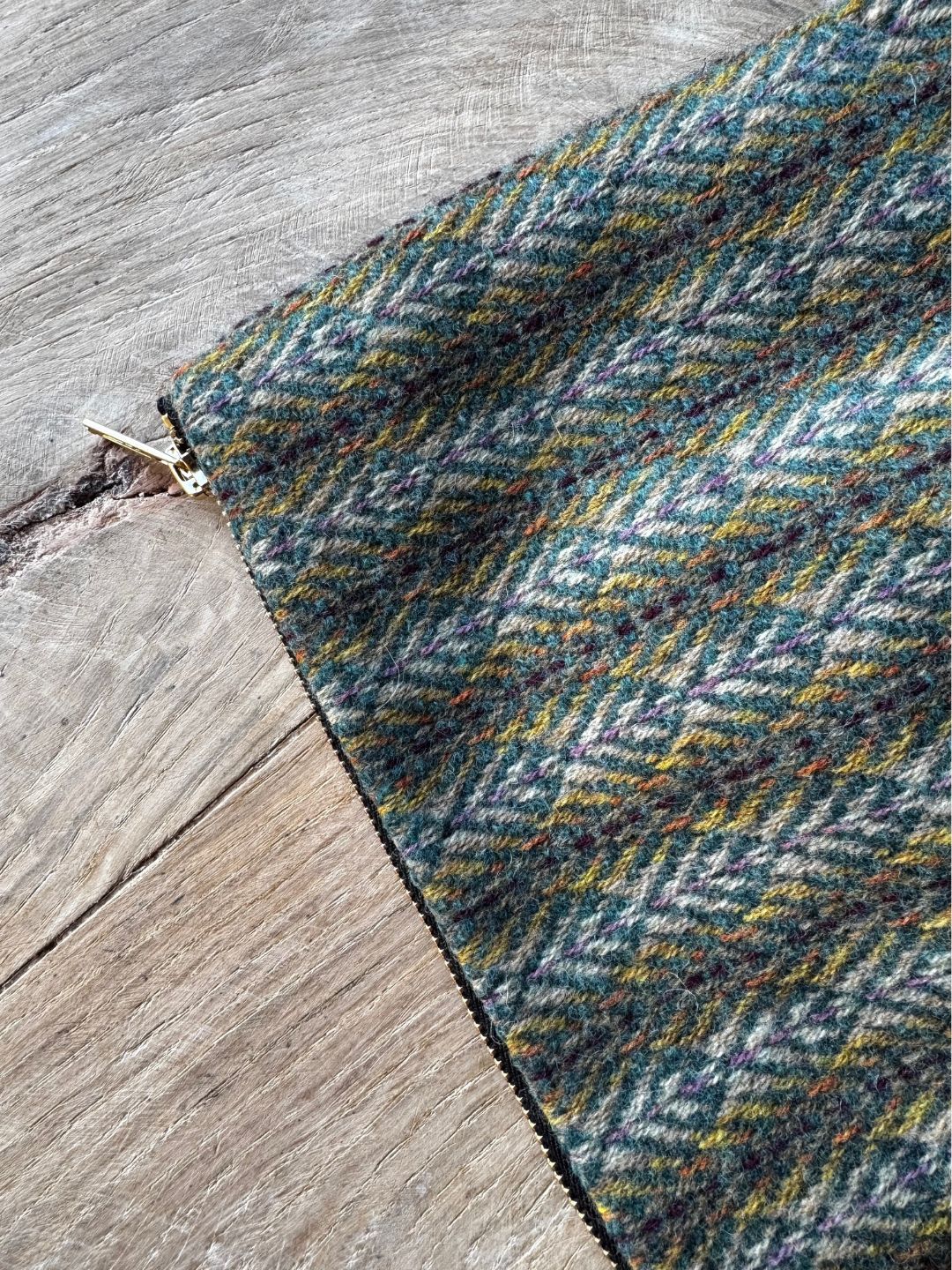 Handwoven Green Wool Purse